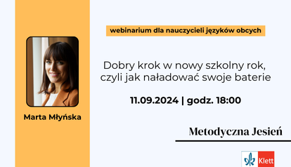 Webinarium "Dobry krok w nowy szkolny rok"