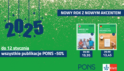 Nowy rok z nowym akcentem. Publikacje PONS 50% taniej